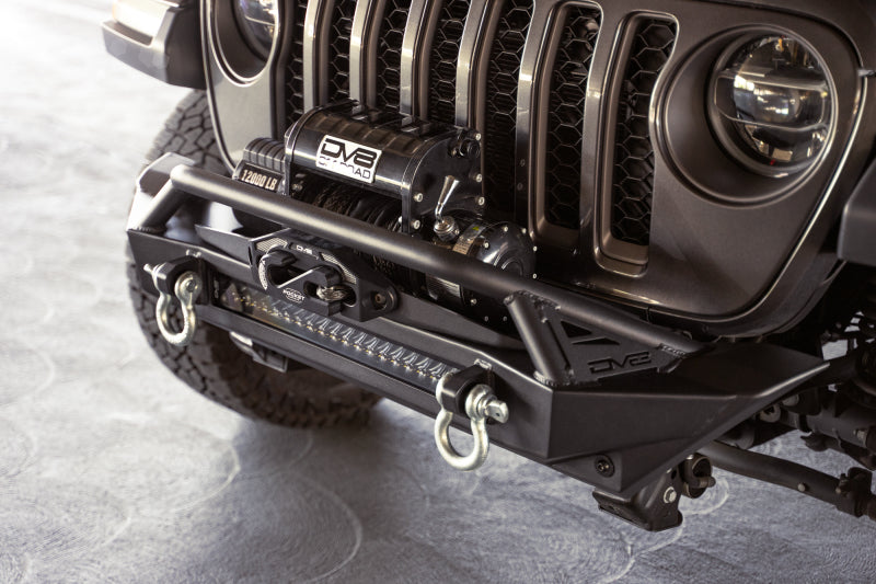 DV8 Offroad FS-1 Series Stubby Front Bumper: Jeep Gladiator / Wrangler (18-26) - Black Powder Coat