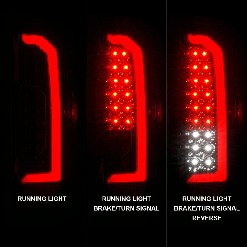 ANZO LED Tail Light Assembly w/ Red Lightbar Black Housing/Clear Lens | GMC Canyon (15-21) (311434)