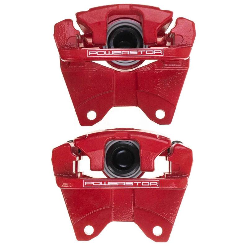 PowerStop Powder Coated Rear Brake Caliper Pair w/Bracket (REAR): Jeep Wrangler (07-18)