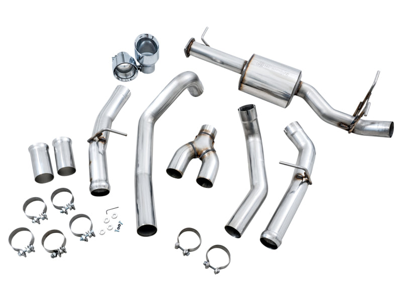 AWE 0FG Cat-Back Exhaust (Dual Rear Bumper Exit, Polished Tips): Ram 5.7L Hemi 1500 2019 - 2024