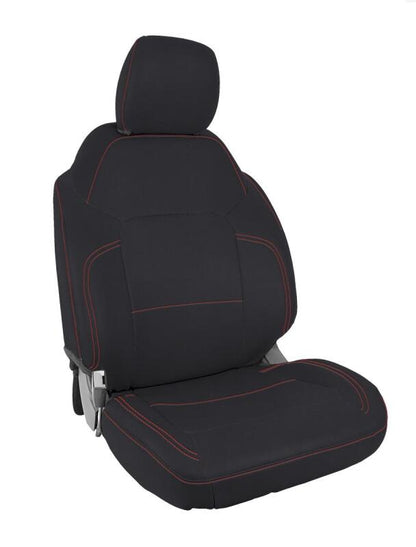 PRP 2021+ Ford Bronco 2 Door Front Seat Covers | Black w/ Red Stitching (B058-01)