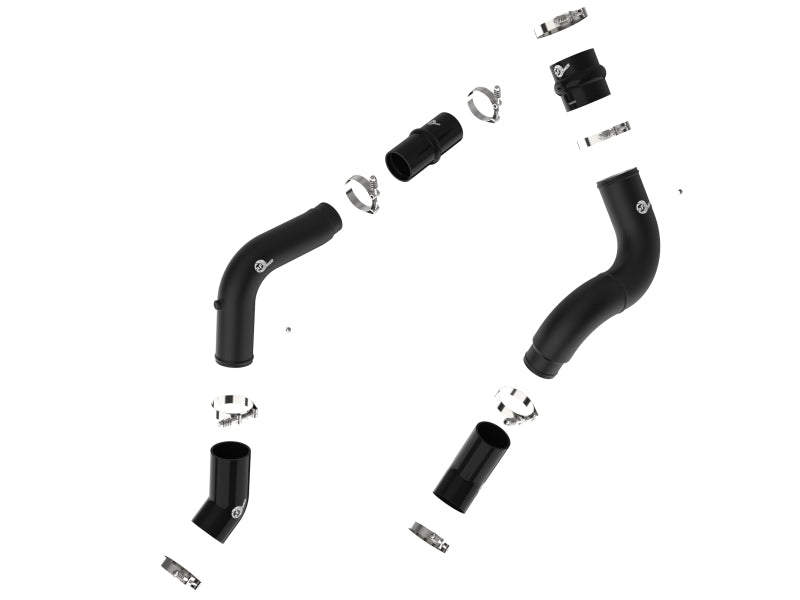 aFe BladeRunner Hot & Cold Charge Pipe Kit: Fits RAM 2500/3500 2019-2023 6.7L Cummins - Wrinkle Black