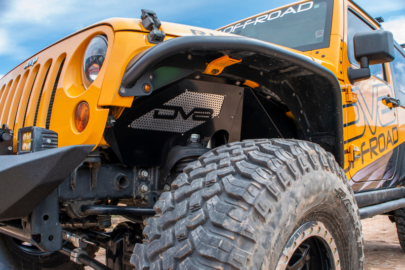 DV8 Offroad Black Aluminum Inner Fender (FRONT): Jeep Wrangler JK 2007-2018
