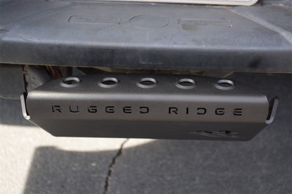 Rugged Ridge Hitch Skid Plate 2in Receiver: Jeep Wrangler / Gladiator (07-26) - Textured Black