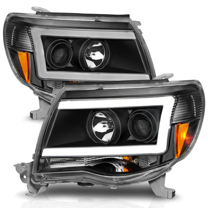 ANZO Projector Headlight Set w/ C Light Bar | Toyota Tacoma (05-11) (111517)