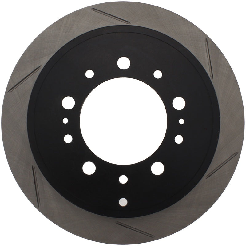 StopTech Power Slot Slotted Left Rear Rotor | Lexus LX450/470/570 / Toyota Tundra (14-21) (126.44157SL)