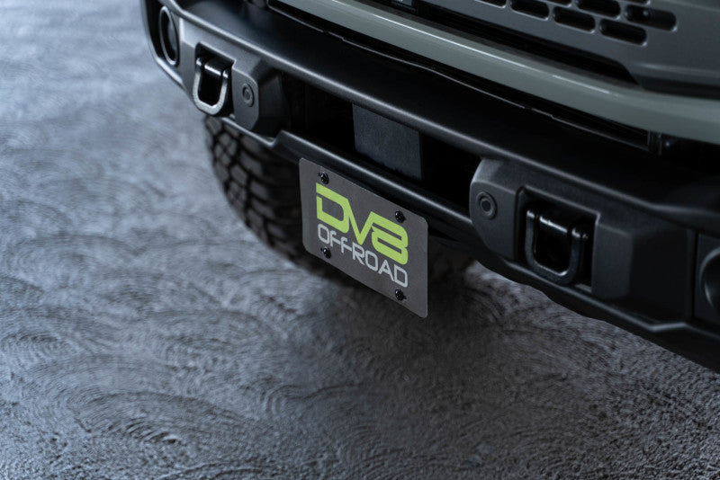 DV8 Offroad Capable Bumper Front License Plate Mount | Ford Bronco (21-26) (LPBR-04)