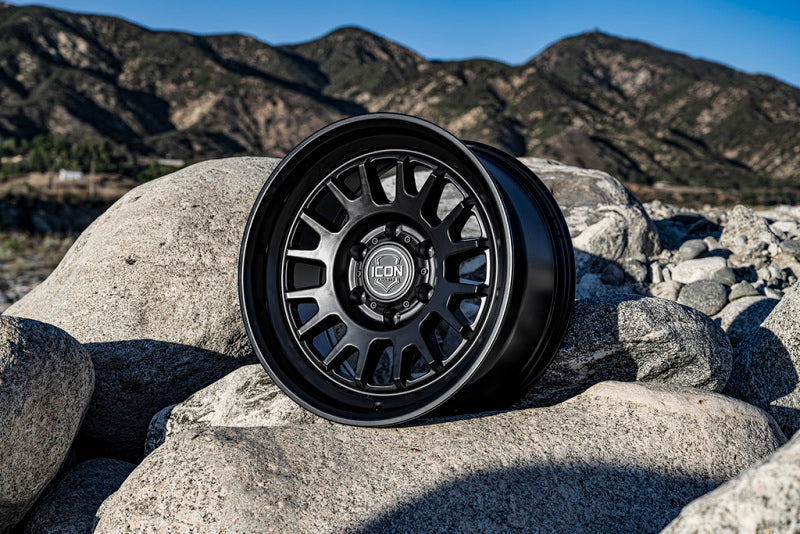 ICON Anza 17x8.5 6x5.5 0mm Offset Satin Black Wheel | Ford Bronco (21-26) (8217858347SB)