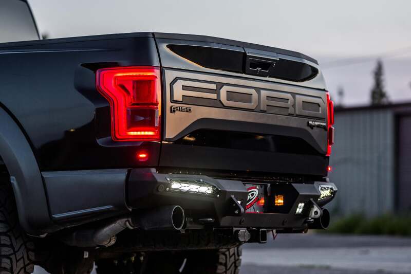 Addictive Desert Designs HoneyBadger Rear Bumper w/ 10in SR LED Mounts | Ford F-150 Raptor (17-20)
