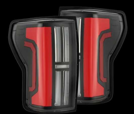 AlphaRex Prismatic LED Tail Lights Black Red | Toyota Tundra (07-13) (670052)
