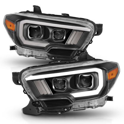 ANZO 2016-2017 Toyota Tacoma Projector Headlights w/ Switchback LED DRL | Toyota Tacoma (16-17) (111397)