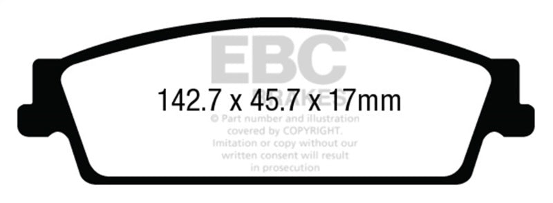EBC Yellowstuff Rear Brake Pads | 15+ Cadillac Escalade 6.2 2WD