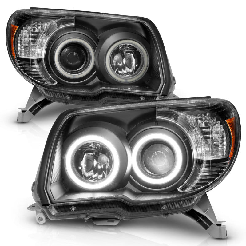 ANZO Projector Headlights - Black w/ CCFL Halo | 2006-2009 Toyota 4Runner (111320)