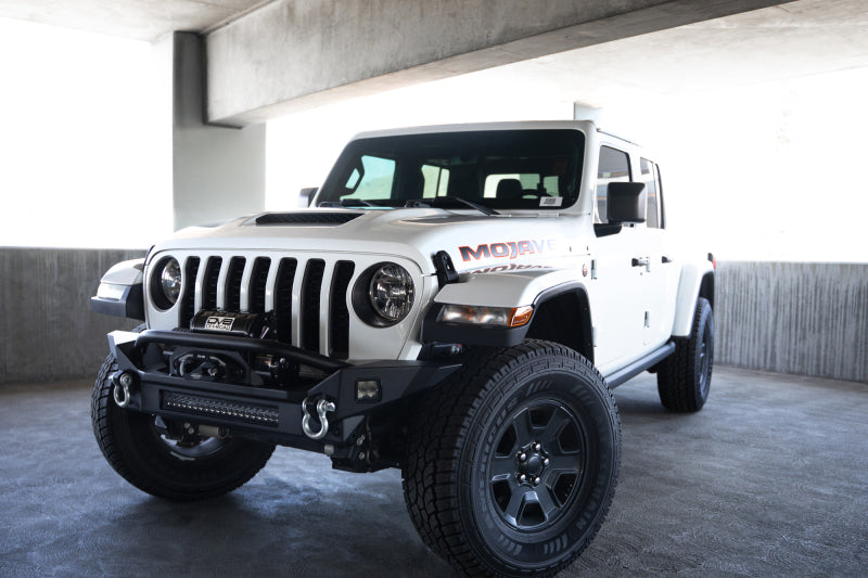 DV8 Offroad Mid-Width Winch Front Bumper: Fits Most Jeep Wrangler / Gladiator Models (2018-2026)