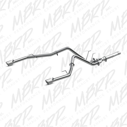 MBRP Exhaust System (Dual Split Rear Exit, Aluminized): Ram 3.0L EcoDiesel 1500 2014 - 2018