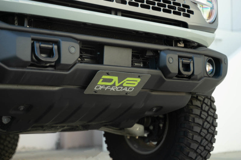 DV8 Offroad Capable Front Bumper License Plate Mount | Ford Bronco (21-26) (LPBR-05)