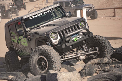 DV8 Offroad Metal Heat Dispersion Hood: Jeep Wrangler JK 2007-2018 w/ Primer Black