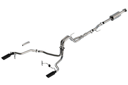 Borla F-150 2021 5.0L 4dr CC SB EC STB Lariat/KR/Pltnm/LTD 3/2.25 SRE Cat-Back ATAK Black Tips | Ford F-150 (21) (BC140867BC)