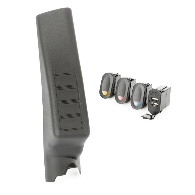 Rugged Ridge A-Pillar Pod Kit 3 Switch USB | Jeep Wrangler (07-25) (17235.98)