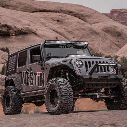 Westin Textured Black Triple Tube Rock Rail Steps: Jeep Wrangler (07-17) / Wrangler JK (18)