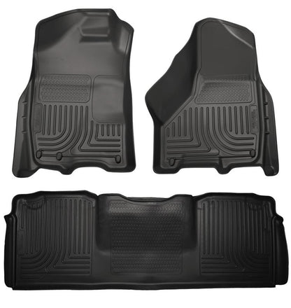 Husky Liners Black WeatherBeater Combo Floor Liners: Dodge Ram 02-10 / Ram 2500 / 3500 (11-18)