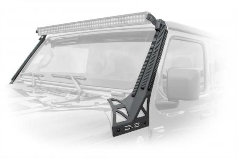DV8 Offroad Picatinny Rail A-Pillar Pod LED Light Mount: Jeep Wrangler (18-21) / Gladiator (20-21)