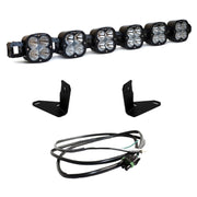 Baja Designs 2021+ Ford Bronco 6 XL Linkable Light Bar Kit Steel Bumper Mount with Upfitter Lights offroad accessory | Iron Ridge Offroad
