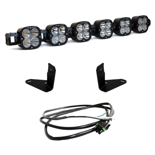 Baja Designs 2021+ Ford Bronco 6 XL Linkable Light Bar Kit Steel Bumper Mount with Upfitter Lights offroad accessory | Iron Ridge Offroad