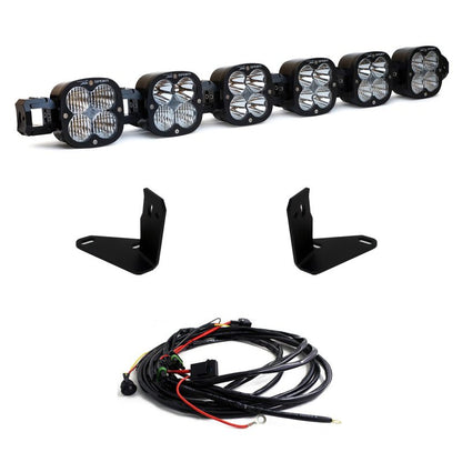 Baja Designs 2021+ Ford Bronco 6 XL Linkable Light Bar with Steel Bumper Mount Lights offroad accessory | Iron Ridge Offroad