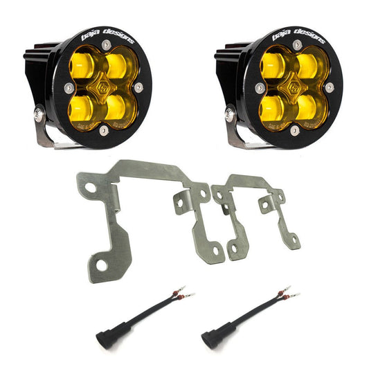 Baja Designs 2021+ Ford Bronco Fog Light Squadron Amber Fog Pocket Kit Lights offroad accessory | Iron Ridge Offroad