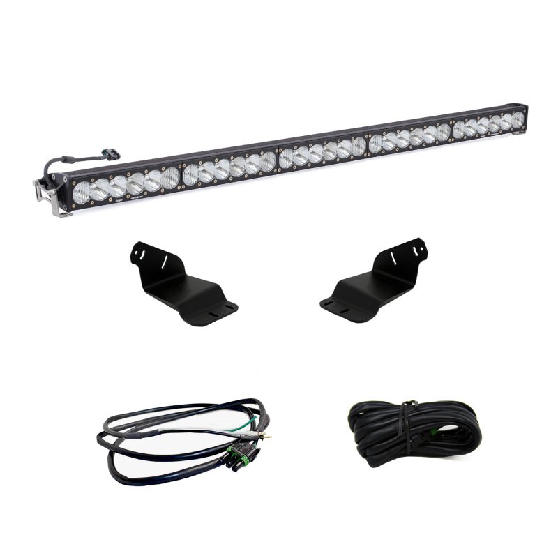 Baja Designs 2021+ Ford Bronco Roof Light Bar Kit 50 OnX6+ with Upfitter Lights offroad accessory | Iron Ridge Offroad
