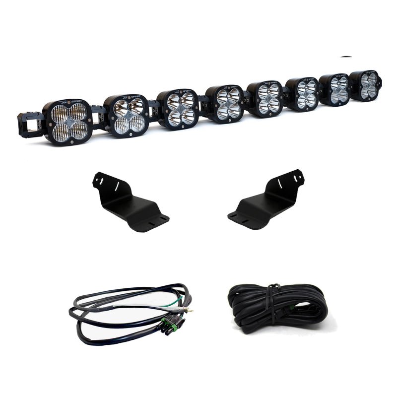 Baja Designs 2021+ Ford Bronco Roof Light Bar Kit 8 XL Linkable with Upfitter Lights offroad accessory | Iron Ridge Offroad