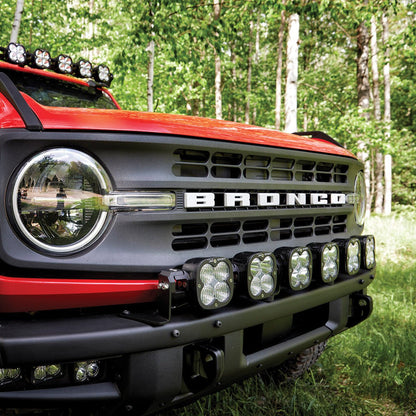 Baja Designs 6 XL Linkable Light Bar Kit - 2021+ Ford Bronco w/ Steel Bumper Lights offroad accessory | Iron Ridge Offroad