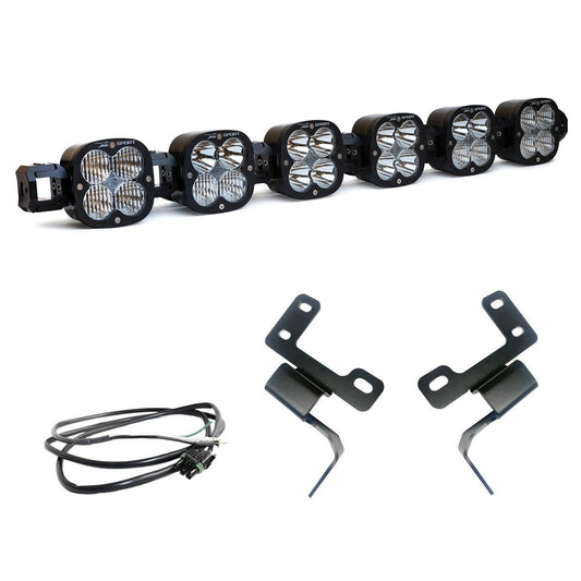 Baja Designs 6 XL Linkable Light Bar Kit w/ Upfitter Harness - 2021+ Ford Bronco w/ Plastic Bumper Lights offroad accessory | Iron Ridge Offroad