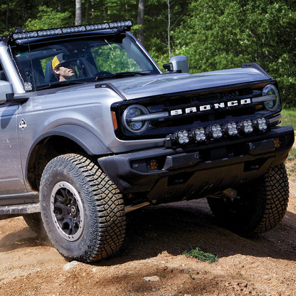 Baja Designs 6 XL Linkable Light Bar Kit w/ Upfitter Harness - 2021+ Ford Bronco w/ Plastic Bumper Lights offroad accessory | Iron Ridge Offroad