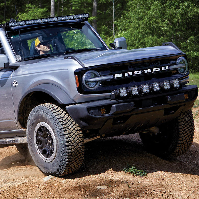 Baja Designs 6 XL Linkable Light Bar Kit w/ Upfitter Harness - 2021+ Ford Bronco w/ Plastic Bumper Lights offroad accessory | Iron Ridge Offroad