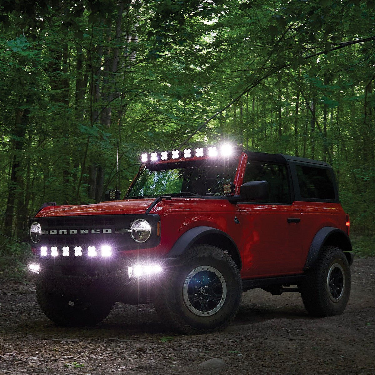 Baja Designs 6 XL PRO Linkable Kit - 2021+ Ford Bronco w/ OE Steel Bumper Lights offroad accessory | Iron Ridge Offroad
