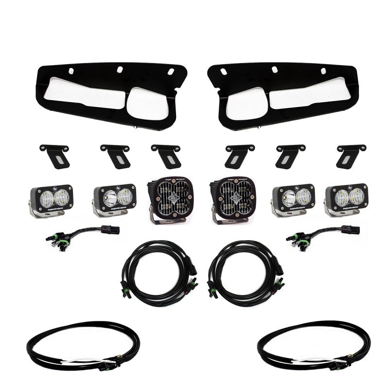 Baja Designs Clear SAE/Dual S2 Sport Fog Light Pocket Kit - 2021+ Ford Bronco w/Upfitter Lights offroad accessory | Iron Ridge Offroad