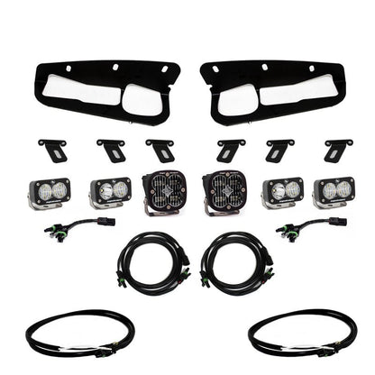 Baja Designs Clear SAE/Dual S2 Sport Fog Light Pocket Kit - 2021+ Ford Bronco w/Upfitter Lights offroad accessory | Iron Ridge Offroad