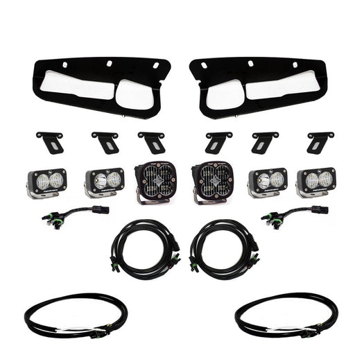 Baja Designs Clear SAE/Dual S2 Sport Fog Light Pocket Kit - 2021+ Ford Bronco w/Upfitter Lights offroad accessory | Iron Ridge Offroad
