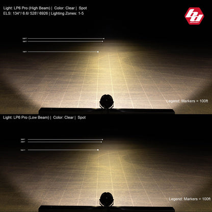Baja Designs LP6 Clear Pro Spot 6in LED - Single Lights offroad accessory | Iron Ridge Offroad