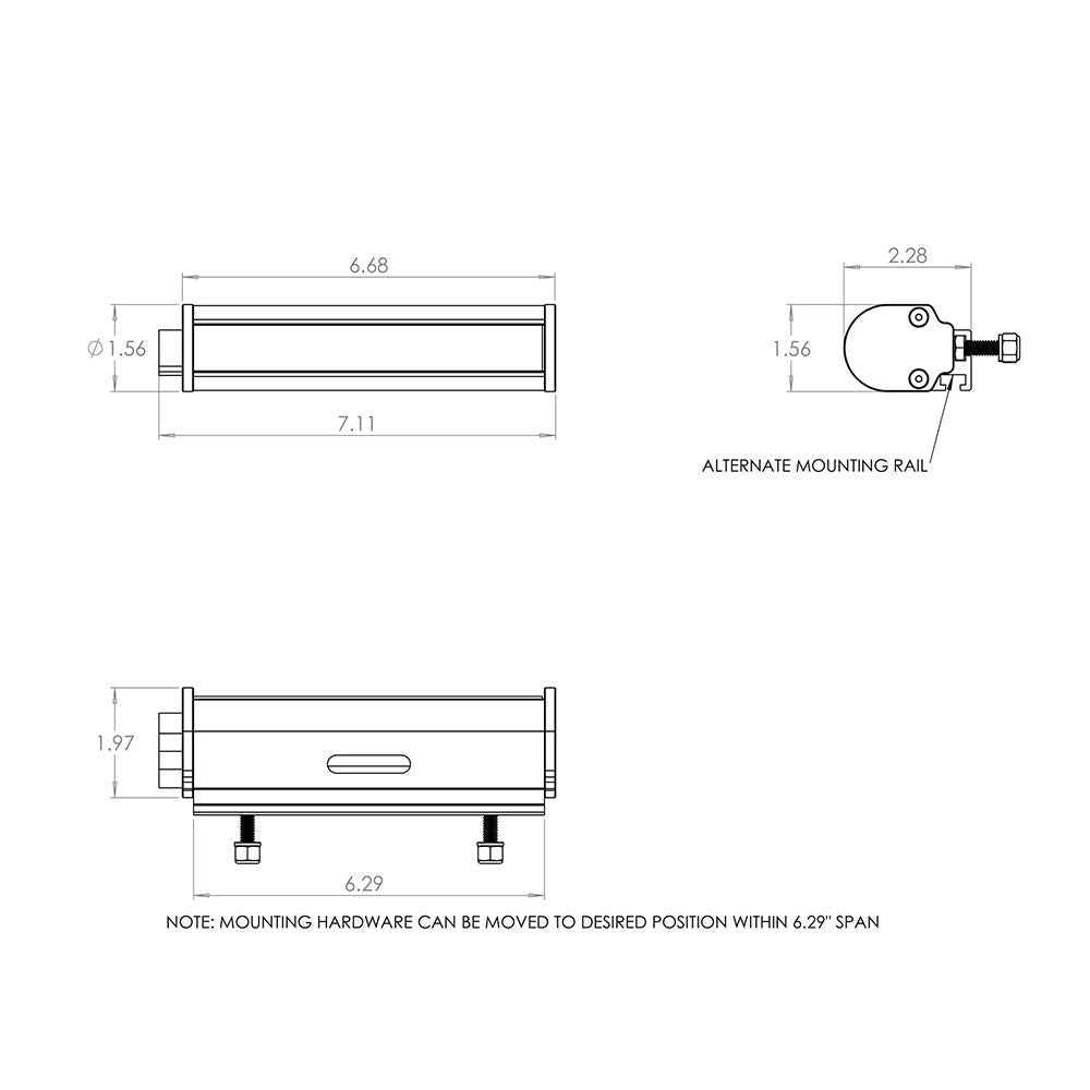 Baja Designs RTL - M No Plate Light 6in Light Bar Lights offroad accessory | Iron Ridge Offroad
