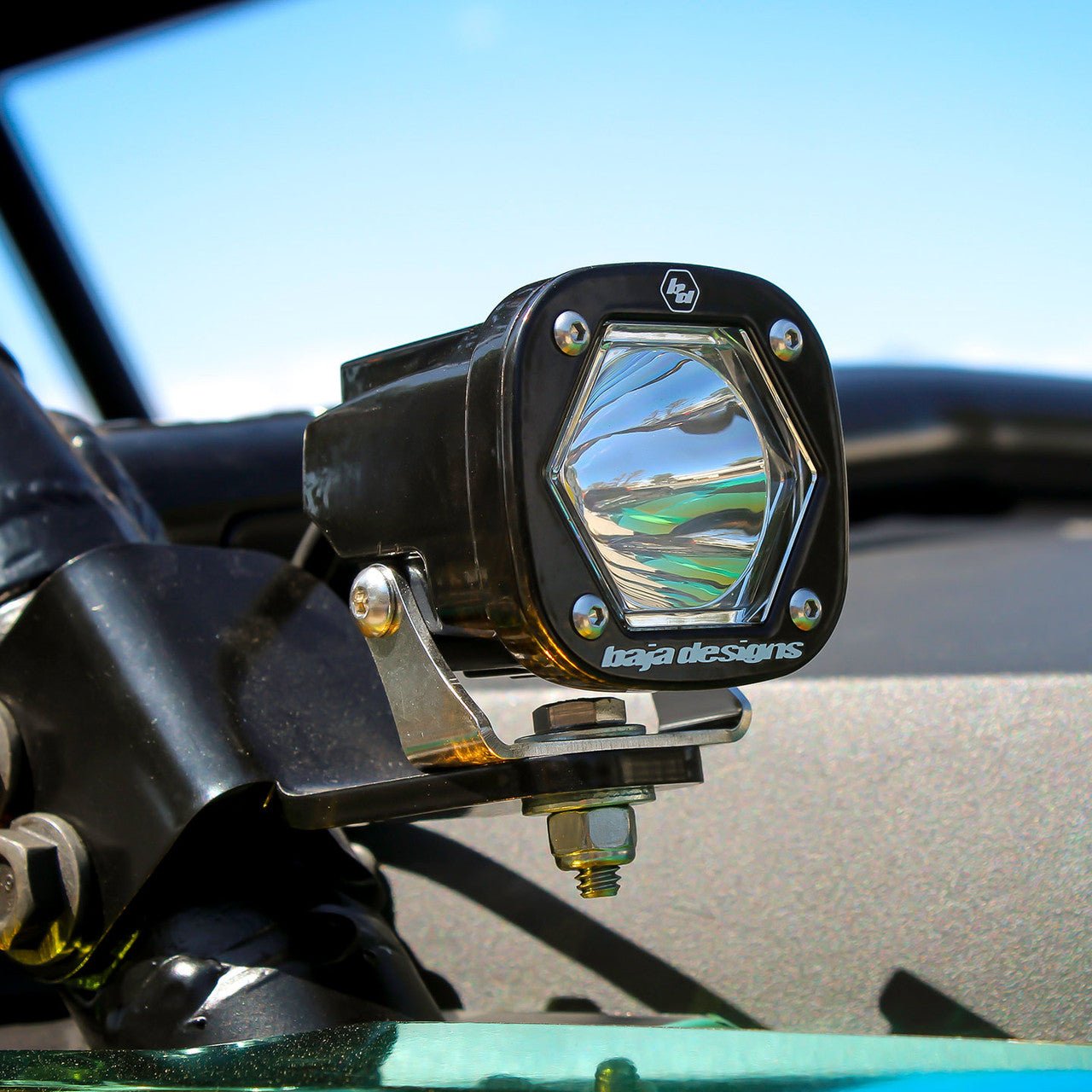 Baja Designs S1 Clear Spot LED Light w/ Mounting Bracket Pair Lights offroad accessory | Iron Ridge Offroad