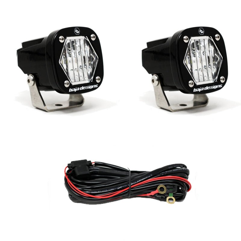 Baja Designs S1 Clear Wide Cornering LED Light w/ Mounting Bracket Pair Lights offroad accessory | Iron Ridge Offroad