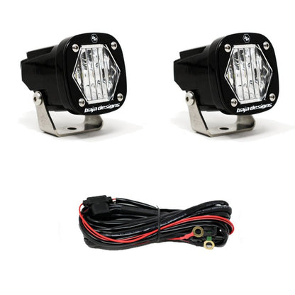 Baja Designs S1 Clear Wide Cornering LED Light w/ Mounting Bracket Pair Lights offroad accessory | Iron Ridge Offroad