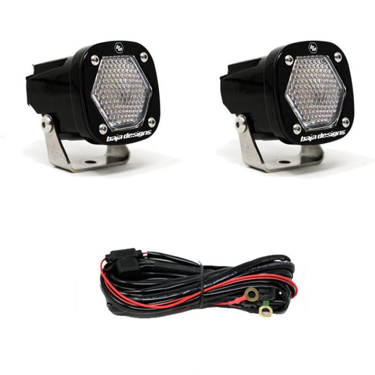 Baja Designs S1 Clear Work/Scene LED Light w/ Mounting Bracket Pair Lights offroad accessory | Iron Ridge Offroad