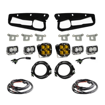 Baja Designs Squadron S2 Sport Dual SAE Amber Fog Light Kit - 2021+ Ford Bronco Lights offroad accessory | Iron Ridge Offroad