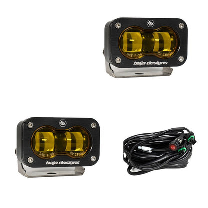 Baja Designs Universal S2 Amber SAE Fog LED - Pair Lights offroad accessory | Iron Ridge Offroad