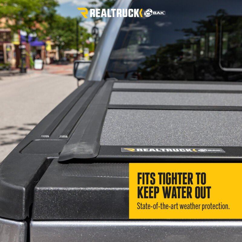 BAK 19-21 GMC Sierra 1500 (Carbon Pro Bed) 5ft 8in Bed BAKFlip MX4 Matte Finish | GMC Sierra 1500 (19-26), Sierra AT4 (22-26), Sierra AT4X (22-26) Tonneau Covers offroad accessory | Iron Ridge Offroad