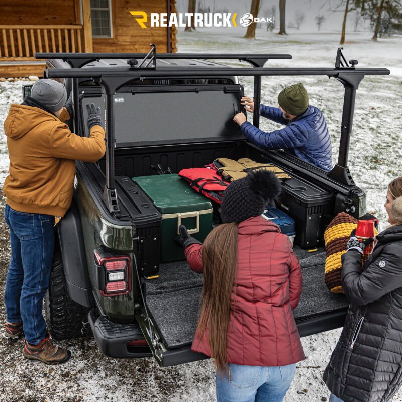 BAK MX4 TS Hard Folding Tonneau Cover | Chevrolet Colorado (15-22) / ZR2 (17-22) / GMC Canyon (15-22) (449126TS) Tonneau Covers offroad accessory | Iron Ridge Offroad